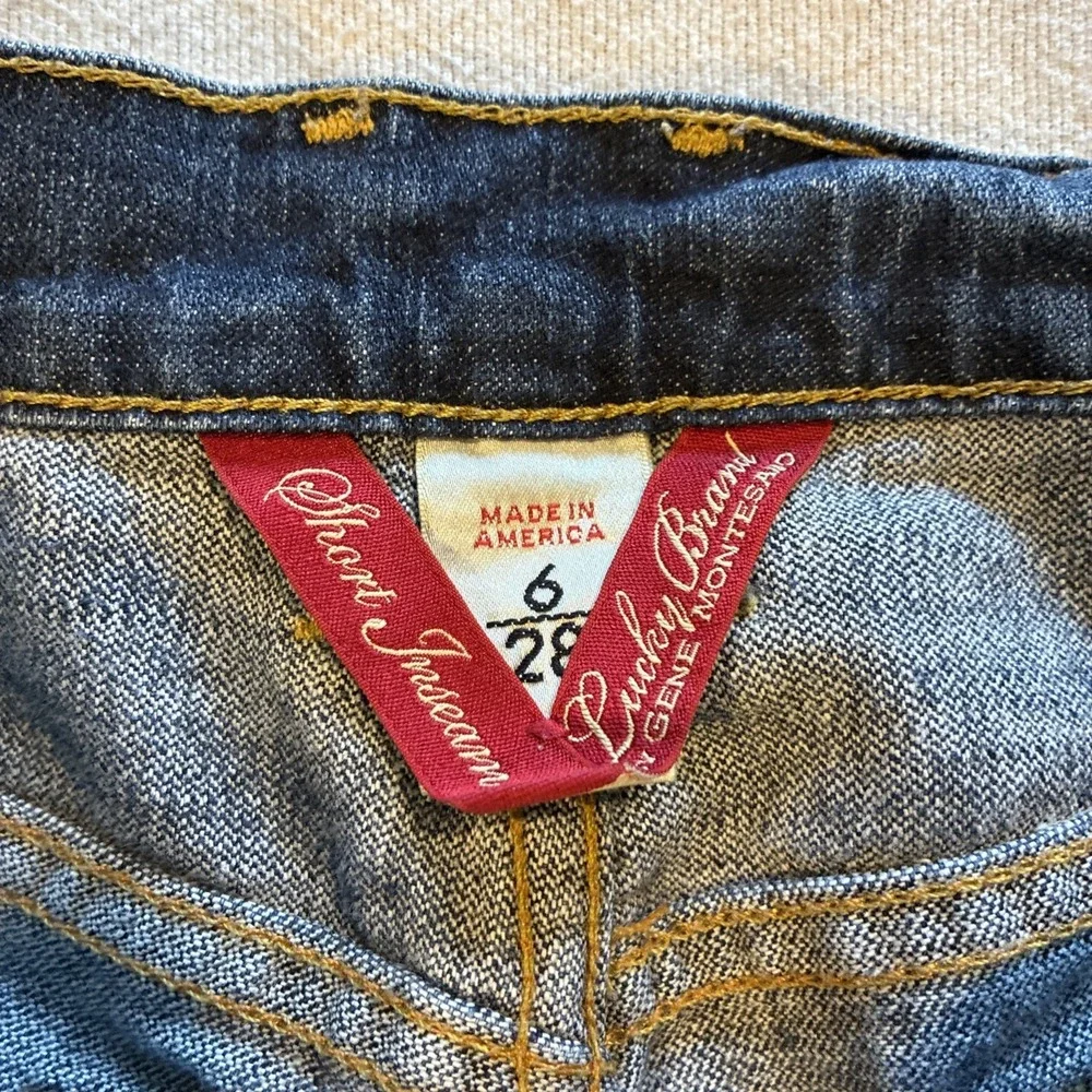 Vintage Women's Jeans Lucky Brand 6/28 Blue Easy Rider Straight USA Button Fly - Picture 6 of 12
